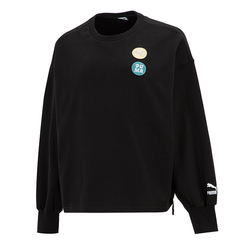 彪马PUMA Drawstring Crew女卫衣-毛圈536095-01